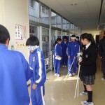11.24甲斐清和高校による福祉体験（1年）①